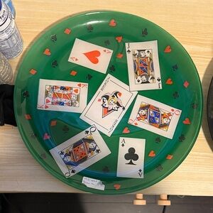 Poker Card Plate Vintage